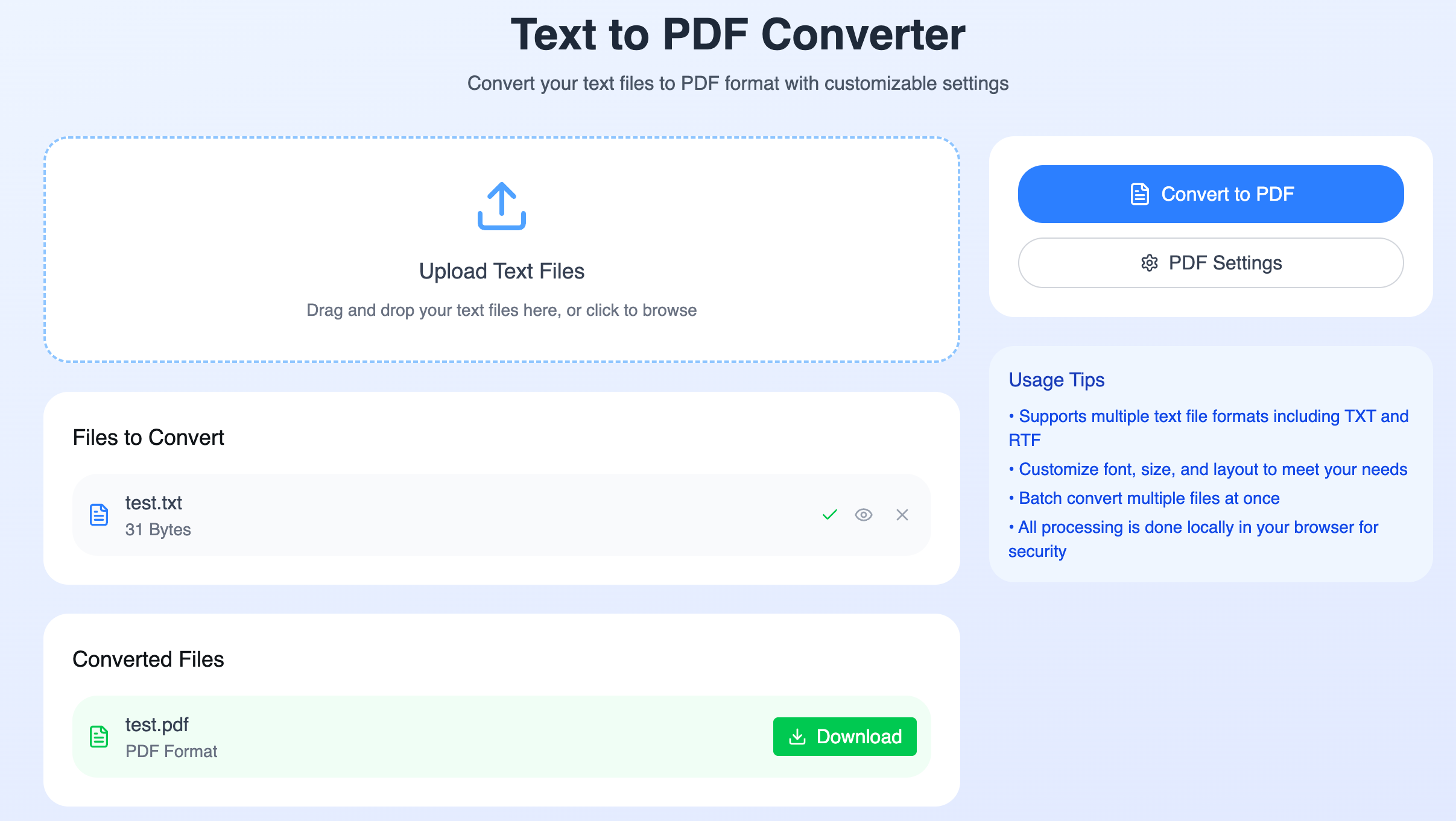 Upload Your Text File